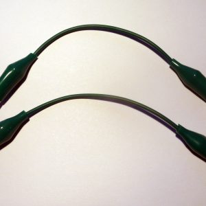Ledning med krokodillenæb - 15 cm - Grøn