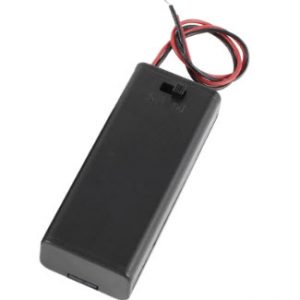 Batteriboks til 2 AAA batterier med on/off knap