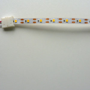 LED strip med 10 hvide lysdioder med krokodillenæb (5V)