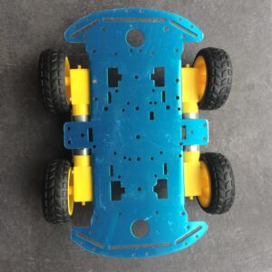 4WD four wheel intelligent car chassis 1.5mm aluminum alloy chassis aluminum car chassis four-wheel drive bottom plate