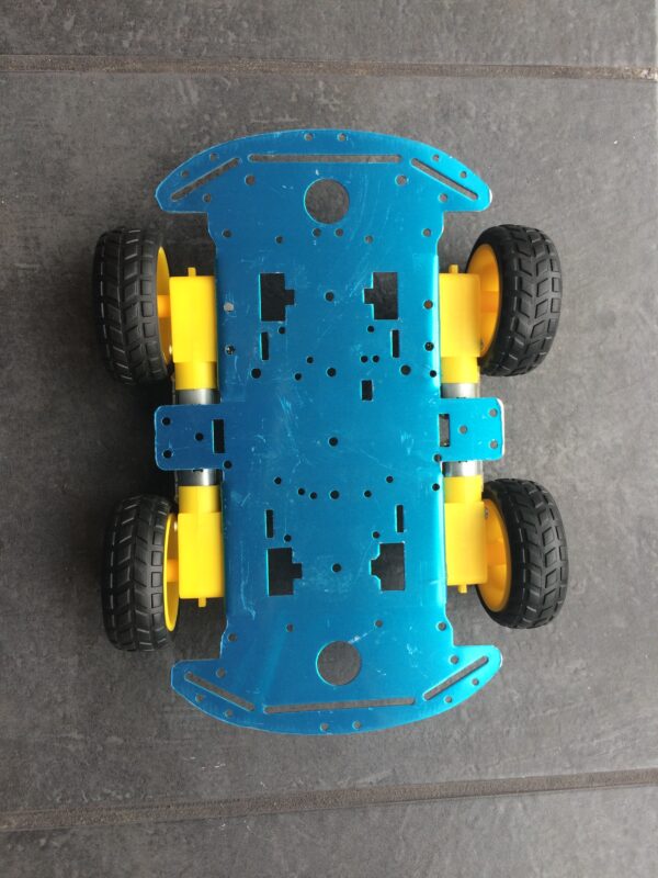 4WD four wheel intelligent car chassis 1.5mm aluminum alloy chassis aluminum car chassis four-wheel drive bottom plate