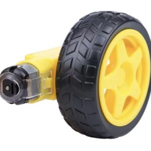 DC gear motor med gummihjul